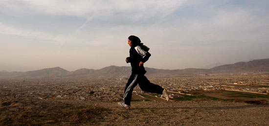 Mehbooba Ahadyar, the only woman from Afghanistan participating in 2008 Olympics
