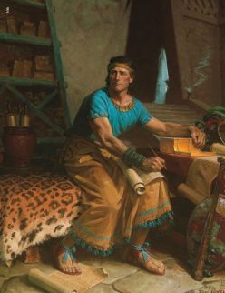 Mormon abridging the plates