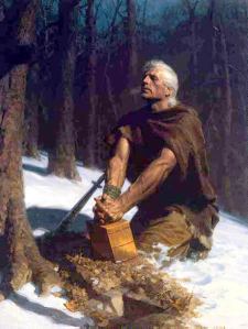 Moroni buries the plates