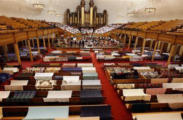 The Tabernacle during a recording session. Photo credit: Deseret News