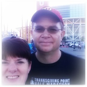 My sad attempt at a "selfie" pre-race. Can you tell how much Mr. Mo loves selfies at 7 am?