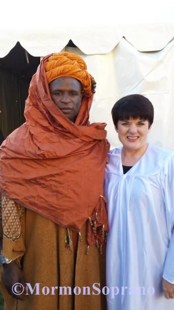 Alex Boyé & Me during the filming of The World's Largest Nativity, released December 2014