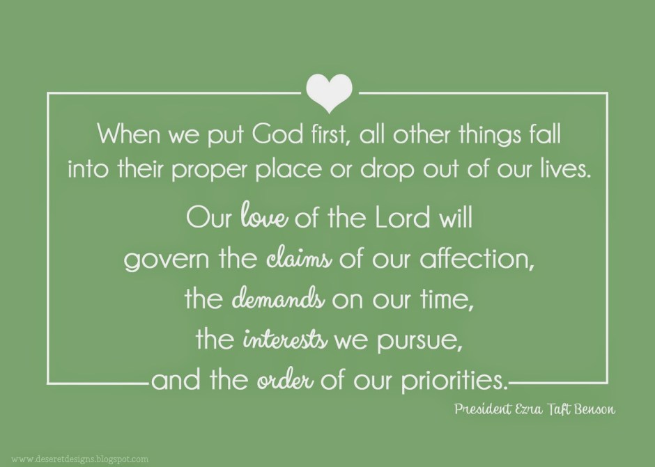 put-god-first-benson-quote