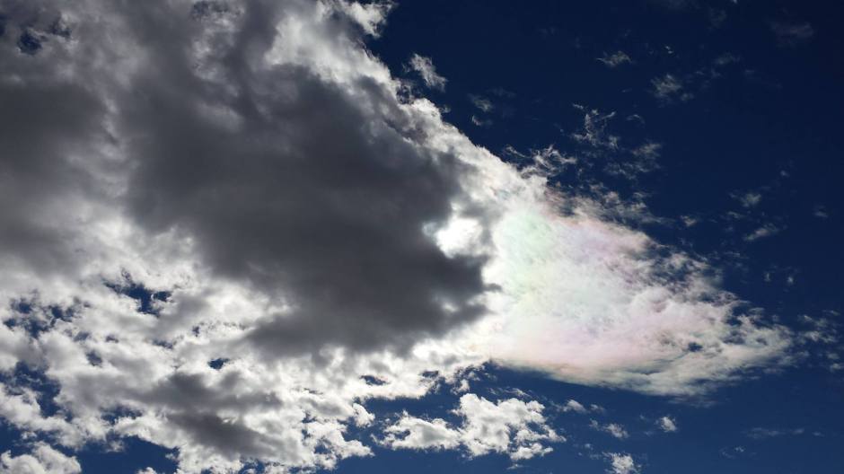 Beautiful blue sky and fluffy clouds