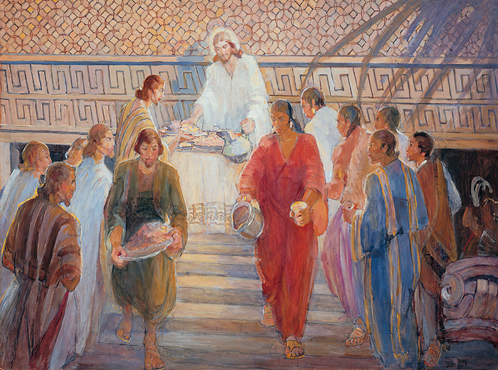 The Sacrament - by Minerva Teichert (1888–1976)