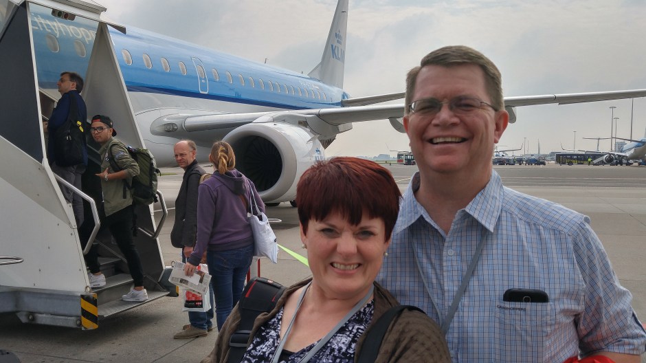 Boarding our final flight to Berlin