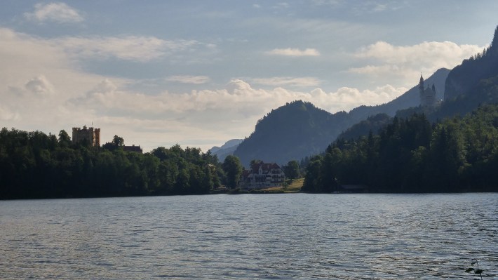 The view from across the lake. Look close and see both castles!