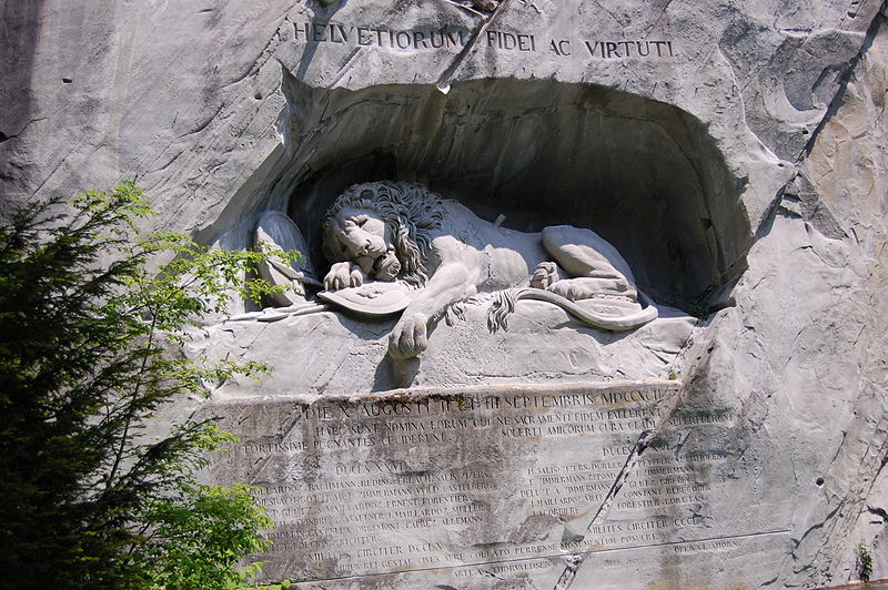 Luzern-Lion-MonumentL-Loewendenkmal